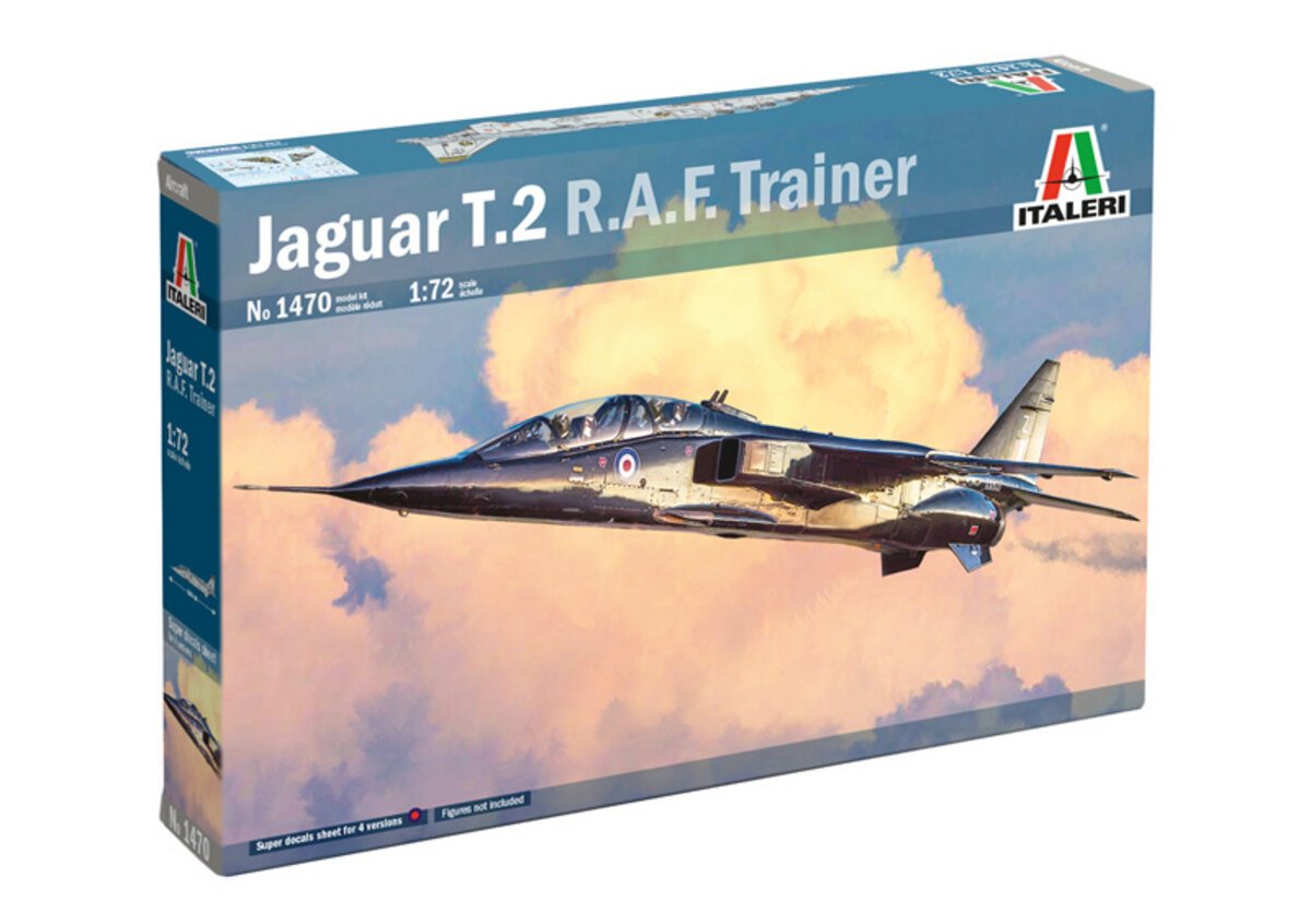 Italeri 1470 1:72 Jaguar T.2 R.A.F. Trainer Fighter Aircraft Plastic Model Kit