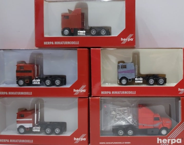 Herpa 999-5 HO Assorted Colors Cab Only Lot Of 5