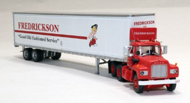 Athearn 70991 HO Fredrickson Mack R Truck w/40' Exterior Post Trailer