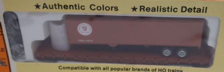 Con-Cor 001-009188-3 HO Pennsylvania Truck Train 45'' TOFC TRLR Red Flatcar Kit
