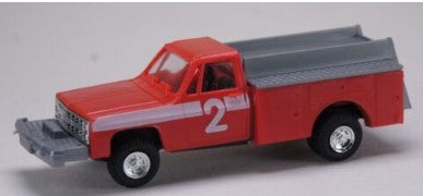 Trident Miniatures 90163 HO Red BrushOff-Road Fire Pumper Truck