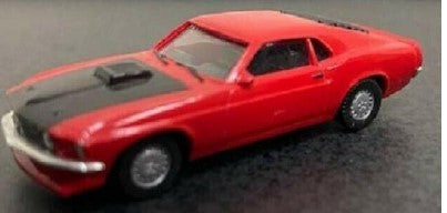Herpa 22019 1:87 1969 Red Ford Mustang w/Black Hood