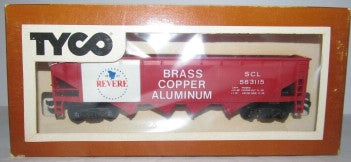 Tyco 366-B HO Revere Brass Cooper Aluminum Billboard Hopper Car