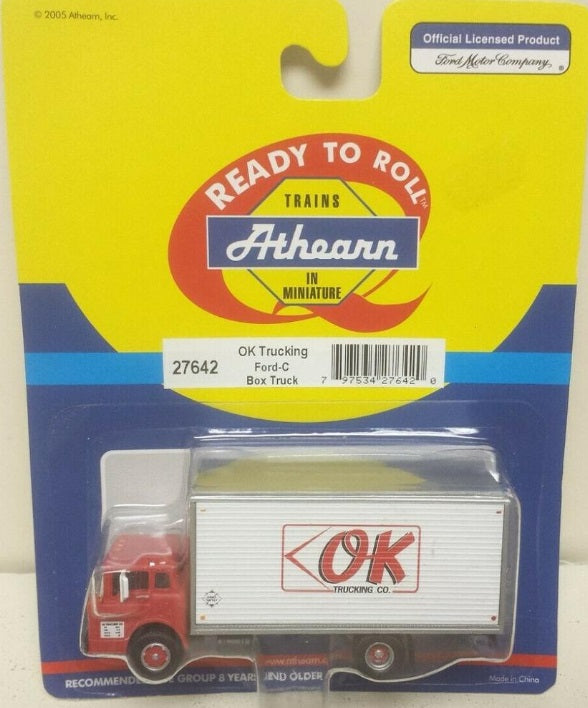 Athearn 27642 HO OK Trucking Co. Ford-C Box Truck Ready To Roll