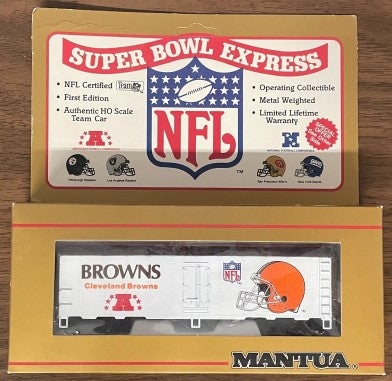 Mantua 1990 HO Super Bowl Express Cleveland Browns Box Car
