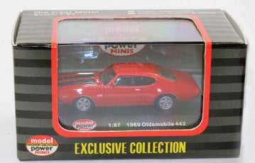 Model Power 19254 1:87 Red w/Black Stripes 1969 Oldsmobile 442