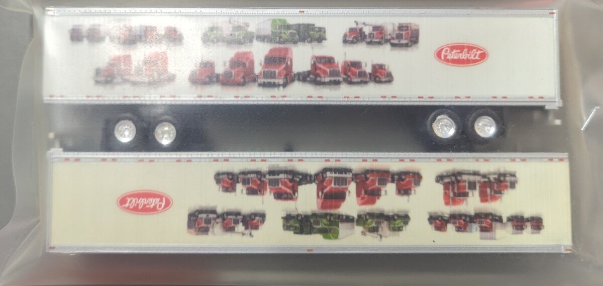 Acme 5 HO Beige w/Various Peterbilt Truck Graphics Trailers (Set of 2)