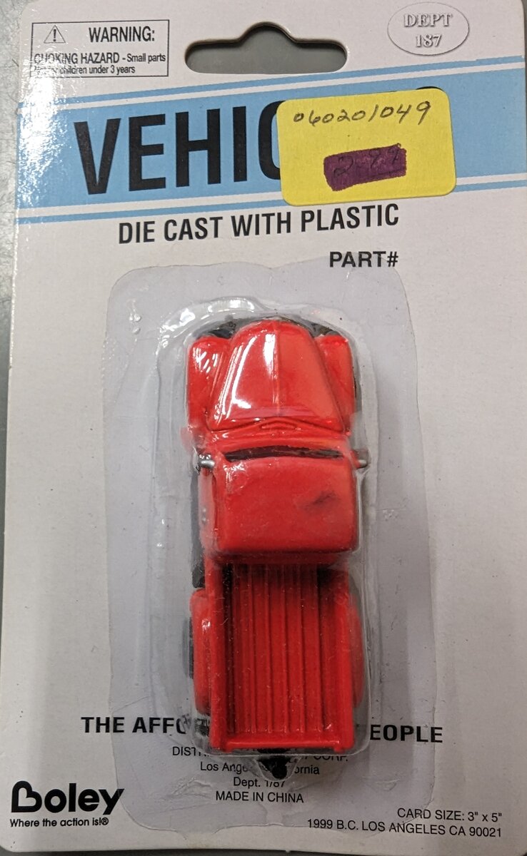 Boley 2021-7 1:87 Red Vehicle Truck Chevrolet Pick Up Die-Cast w/ Plastic