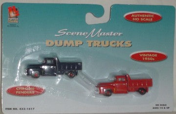 Life Like 433-1617 HO Vintage 1950's Scene Master Dump Trucks (Set of 2)