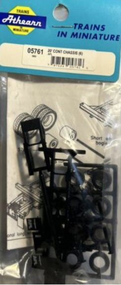 Athearn 05761 HO Black APL 20' Container Chassis Plastic Kit