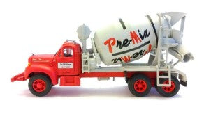 Atlas 93163 HO 1:87 Pre-Mix Mack B Cement Truck (Red/Grey)