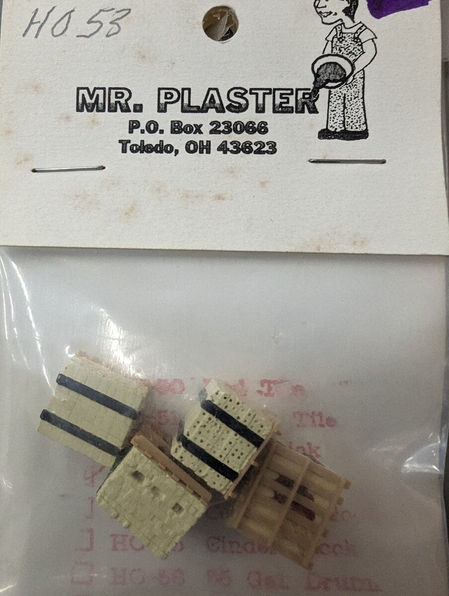 Mr. Plaster 53 HO Yellow Bricks Strapped to Pallets (Set of 4)