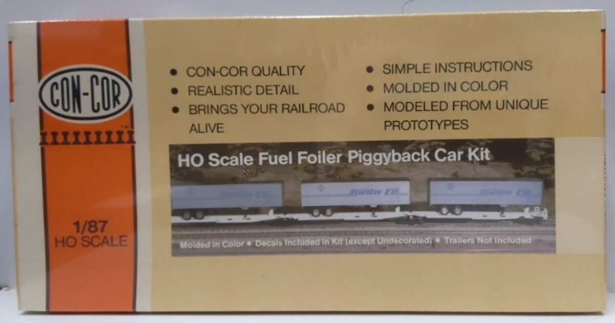 Con-Cor 001-002905 HO Fuel Foiler This Add-On Piggyback W/3 Center Car Kit