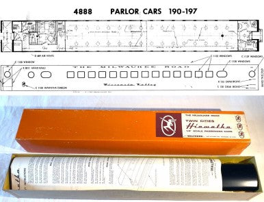 Walthers 933-4888 O Scale Twin Cities Hiawatha Parlor Passenger Car Kit