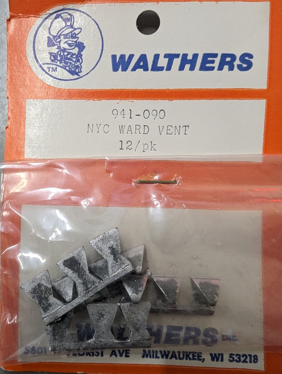 Walthers 941-090 O Scale NYC Ward Vent (Pack of 12)