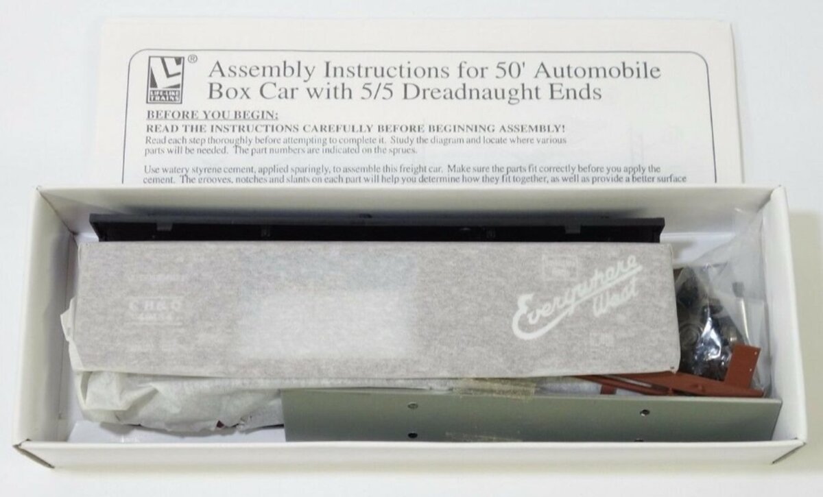 Proto 2000 48154 HO CB&Q W/Dreadnaught Ends 50' Automobile Box Car Kit