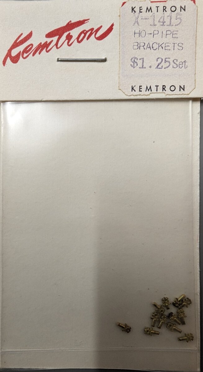 Kemtron X-1415 HO Brass Pipe Brackets
