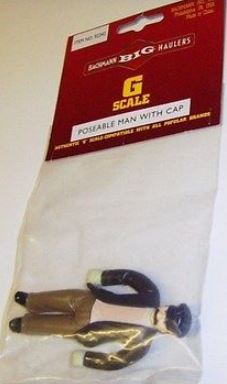 Bachmann 92342 G Scale Poseable Man with Cap Plastic Painted Figure