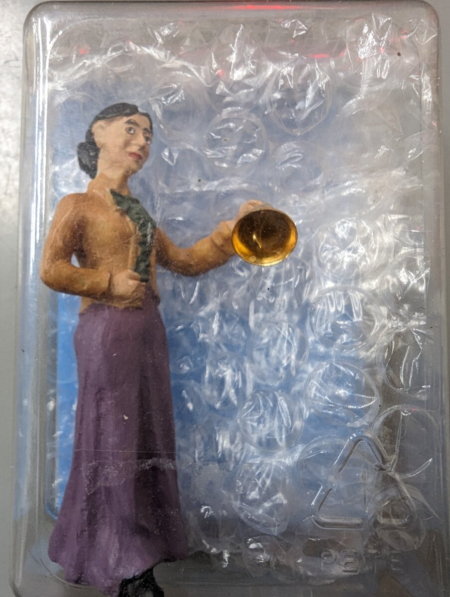 Just Plain Folk 102-2 G Scale School Teacher With School Bell Painted Figure