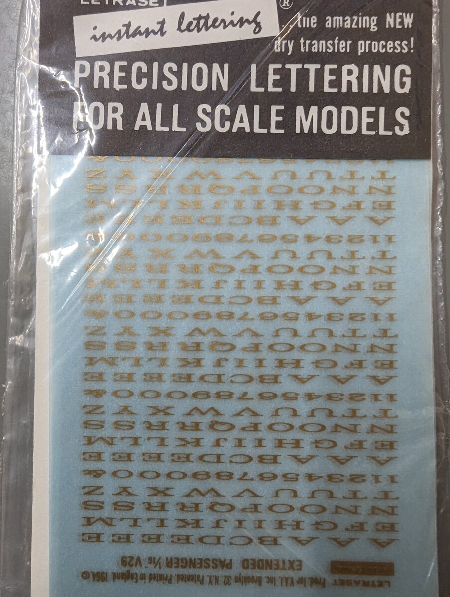 Visual Art Industries, INC. V29 Precision Gold Lettering Decal Sheet