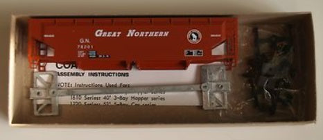 Roundhouse 01588 HO Great Northern 40'''' Offset-Side Ballast Hopper # 78203 Kit