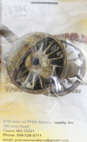 Precision Scale Co. 4305 O Scale Driver Centers 51" Unmachined 17 Spoke Heavy