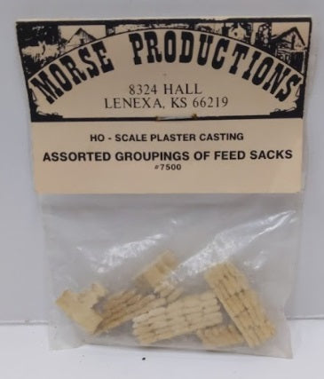 Morse Productions 7500 HO Plaster Casting Assorted Groupings Of Feed Sacks