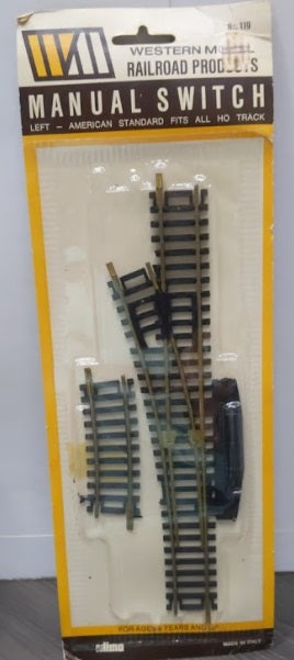 Lima 119 HO Western Model Manual Switch Left Fits All HO Track