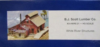 White River Structures WRS21 HO B.J. Scott Lumber Co. Unpainted Model Kit