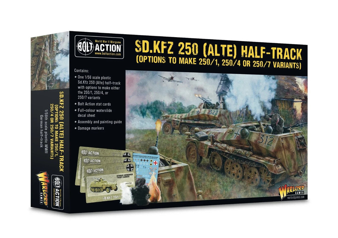 Warlord Games 402012053 1:56 Sd.Kfz 250 Alte Half-Track Plastic Model Kit