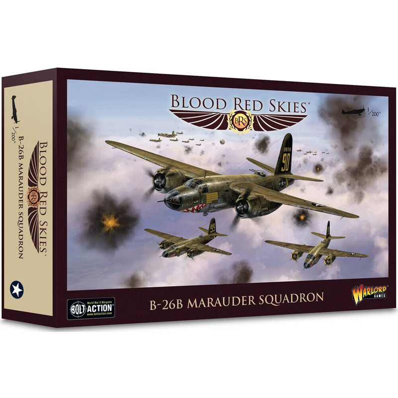 Warlord Games 772412058 1:200 Blood Red Skies B-26B Marauder Sqn Aircraft Resin