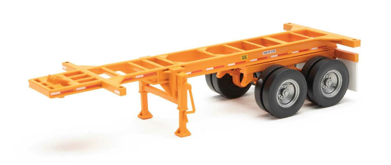 Walthers 949-4502 HO Orange 20' Container Chassis (Pack of 2)