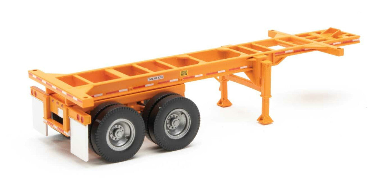 Walthers 949-4502 HO Orange 20' Container Chassis (Pack of 2)