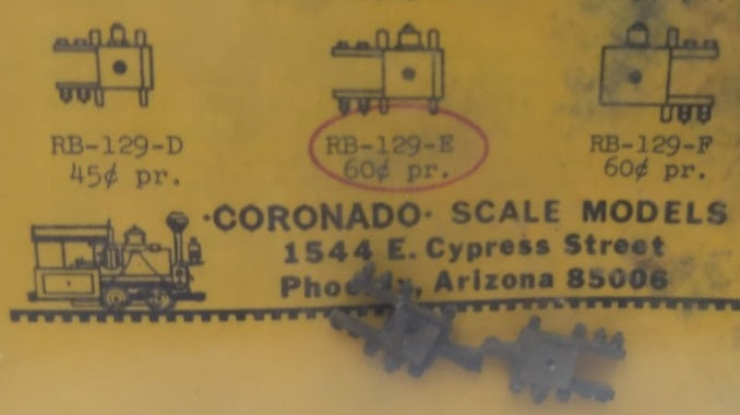 Coronado Scale Models RB-129-E All Scales Side & Main Rod Ends (Pack of 2)