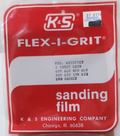 K&S Flex-I-Grit Assorted Regular Sanding Film (Pack of 5)