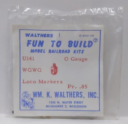 Walthers U141 O Gauge WGWG Loco Markers
