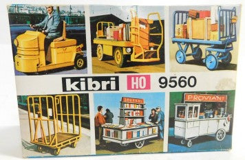 Kibri B-9560 HO Building Kit w/Station Luggage Carts and Trailers