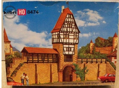 Kibri 8474 HO City Wall Gate Tower Building Kit