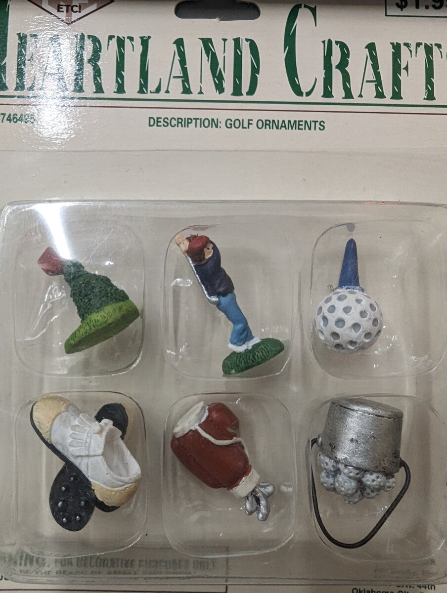 Crafts ETC. 746495 Heartland Crafts Golf Ornaments (Set of 6)