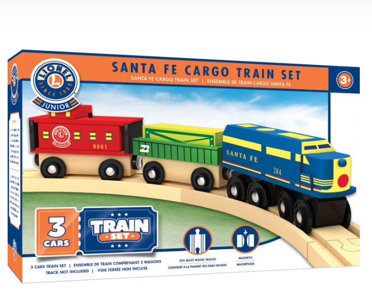 Masterpieces 42018 Wooden Lionel Santa Fe Cargo Train Set
