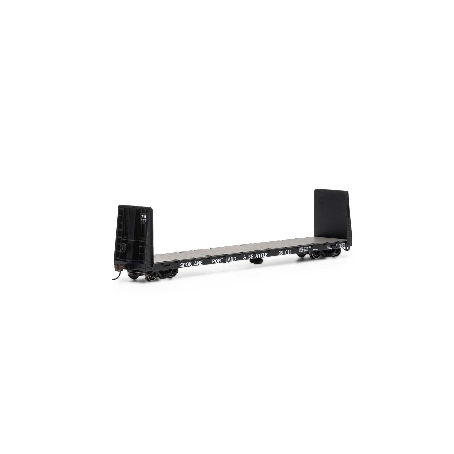 Athearn 17237 HO Spokane, Portland & Seattle 60' Bulkhead Flat Car #35011