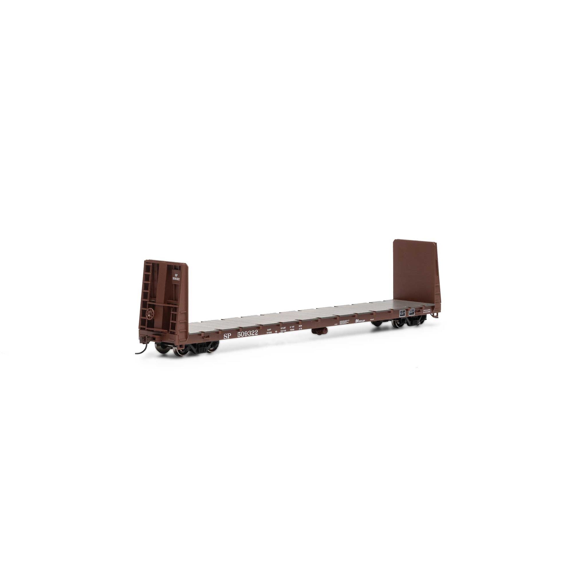 Athearn 17233 HO Southern Pacific 60' Bulkhead Flat Car #509322