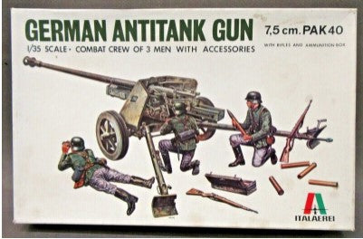 Italeri 300 1:35 German Antitank Gun 7,5 cm. PAK 40 Plastic Model Kit