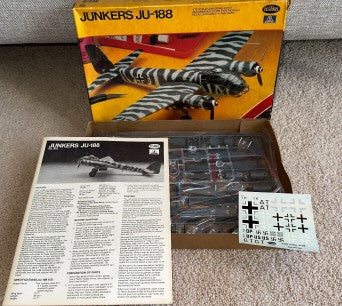 Testors 878 1:72 Junkers JU-188 Military Aircraft Plane Model Kit