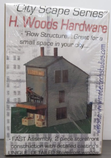 Model Tech Inc S-0020 HO City Scape Series H. Woods Hardware Building Kit