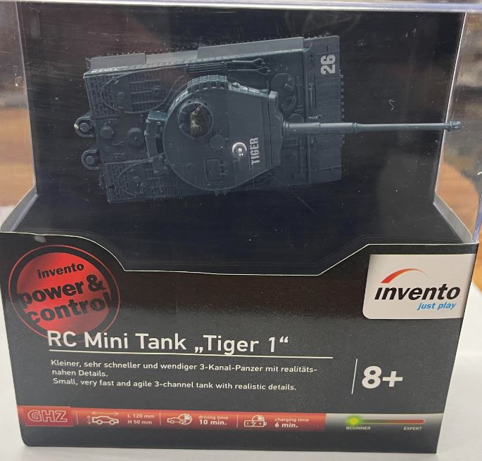 Invento Products 500072 RC Solid Blue Tiger 1 Mini Tank