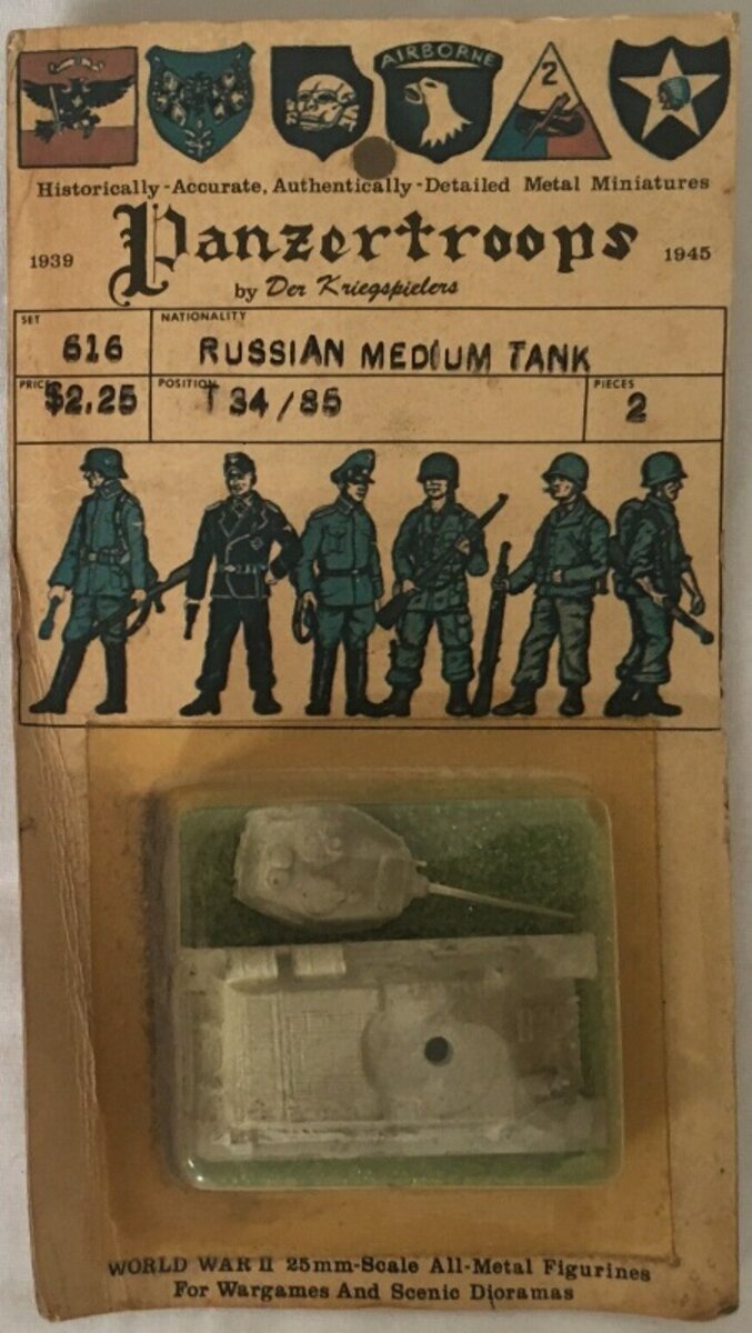 Der Kriegspielers 616 20 mm Panzertroops Russian T34/85 Medium Tank Metal Kit