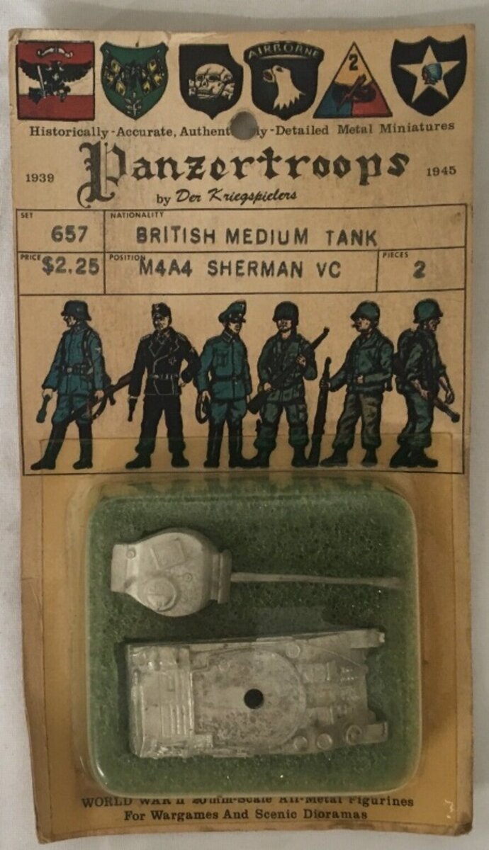 Der Kriegspielers 657 20 MM Panzertroops British Medium Tank M4A4 Sherman VC Kit