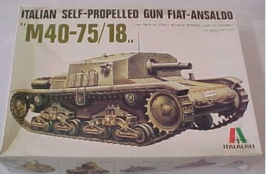 Italeri 214 1:35 Italian Self-Propelled Gun Fiat-Ansaldo M40-75/18 Kit