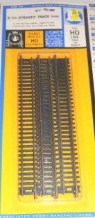 AHM 25406 HO Ready to Use 9" Per Section Brass Single Track (Pack of 6)